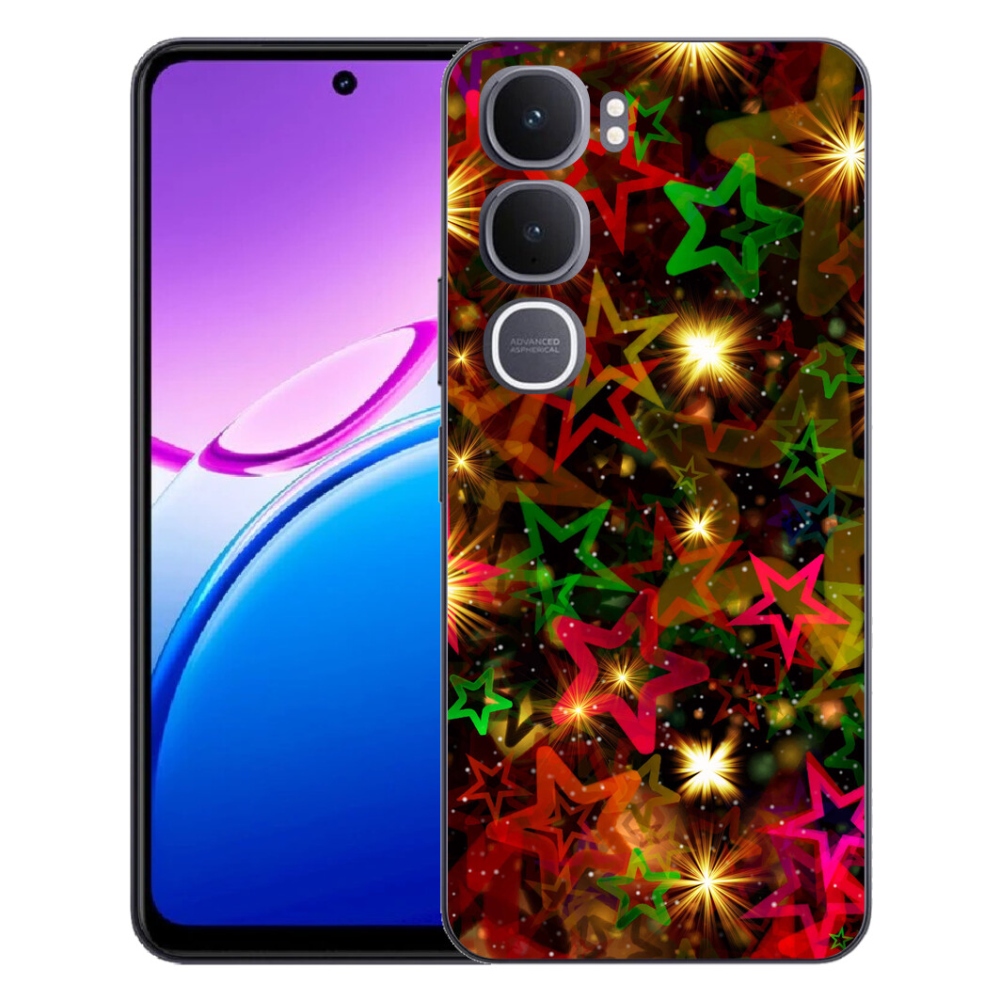 Gelový kryt mmCase na Vivo Y31 5G - barevné hvězdičky