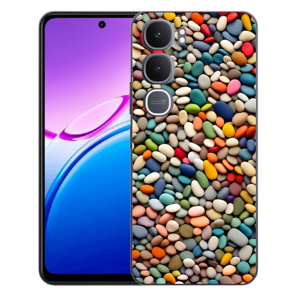 Gelový kryt mmCase na Vivo Y31 5G - barevné kamínky 2