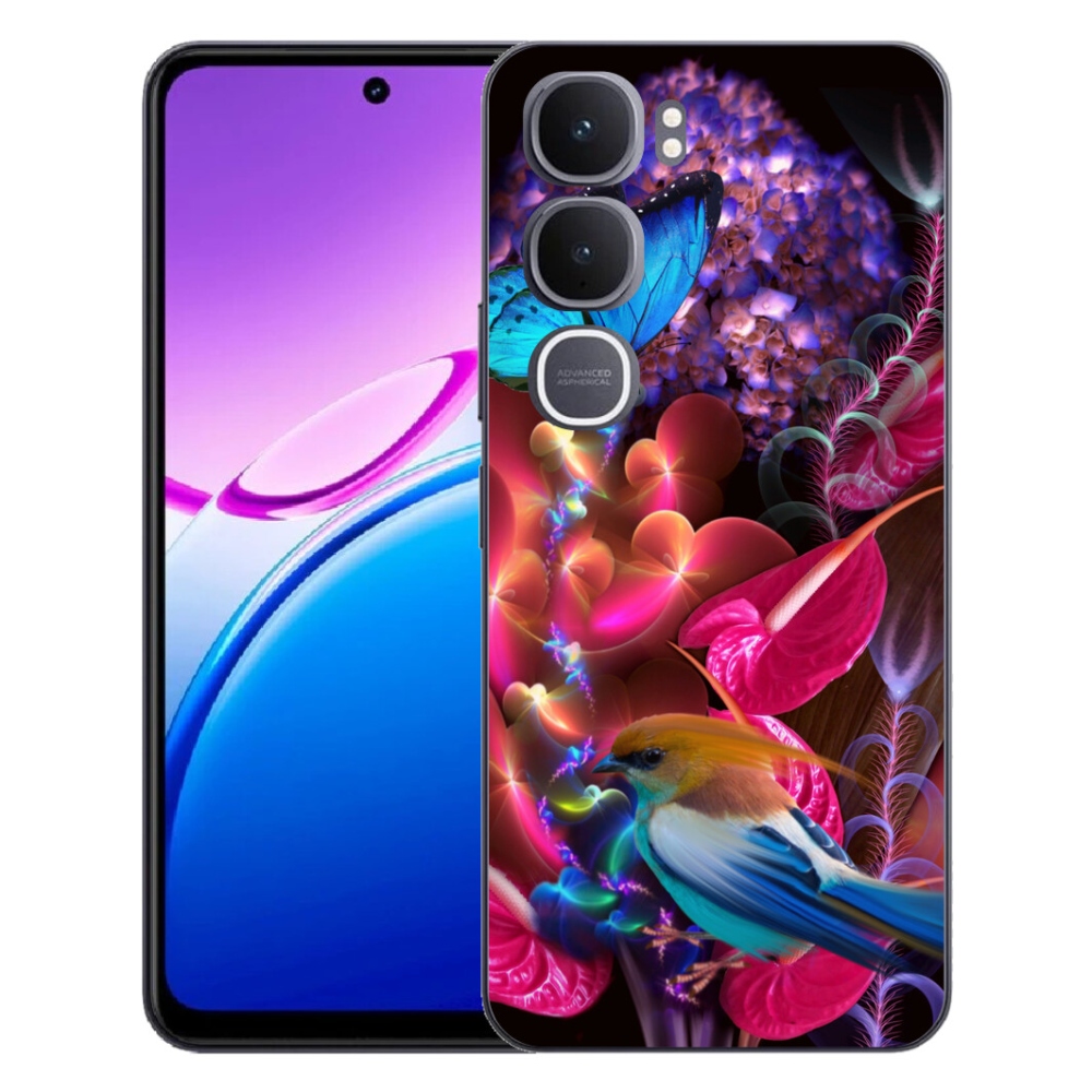 Gelový kryt mmCase na Vivo Y31 5G - barevné květiny