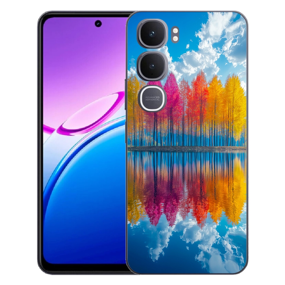 Gelový kryt mmCase na Vivo Y31 5G - barevné stromy