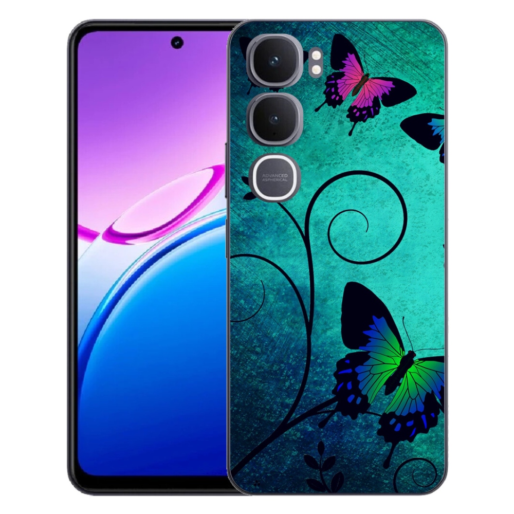 Gelový kryt mmCase na Vivo Y31 5G - barevní motýli