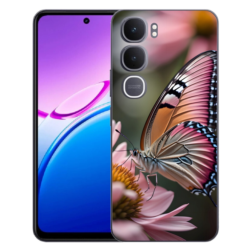 Gelový kryt mmCase na Vivo Y31 5G - barevný motýl