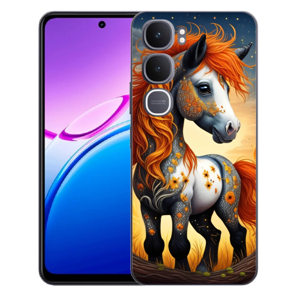 Gelový kryt mmCase na Vivo Y31 5G - barevný poník