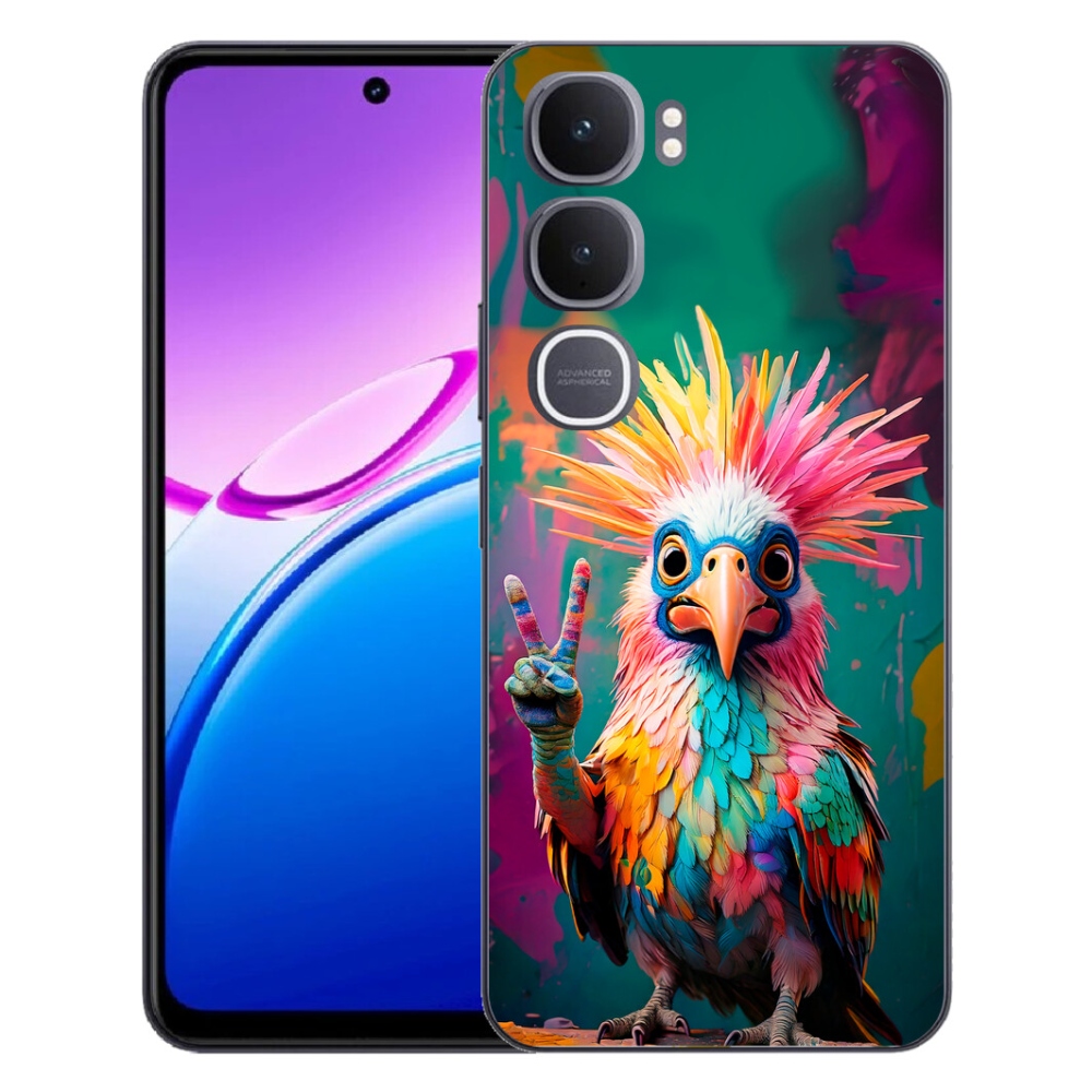Gelový kryt mmCase na Vivo Y31 5G - barevný rebel