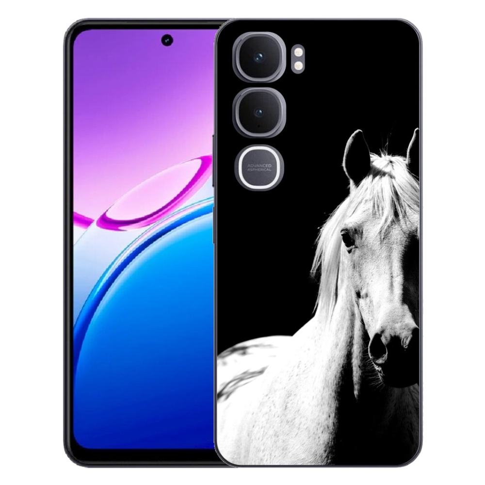 Gelový kryt mmCase na Vivo Y31 5G - bílý kůň 5