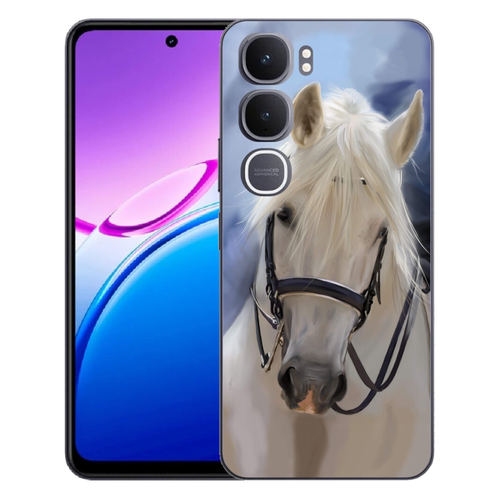Gelový kryt mmCase na Vivo Y31 5G - bílý kůň
