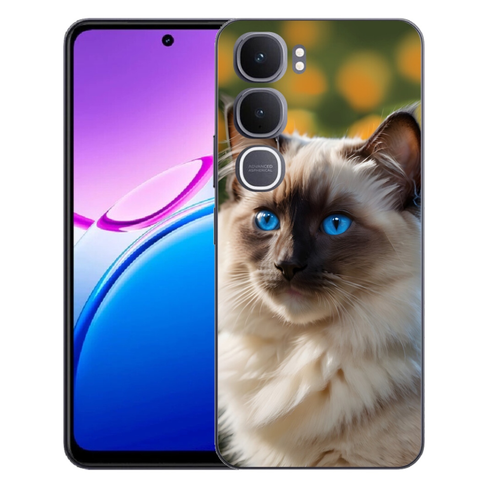 Gelový kryt mmCase na Vivo Y31 5G - bílý ragdoll