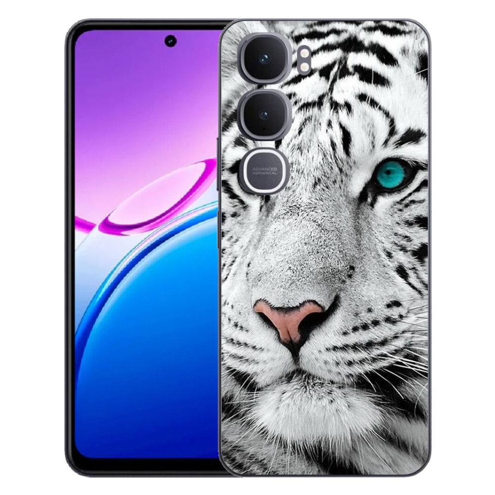 Gelový kryt mmCase na Vivo Y31 5G - bílý tygr