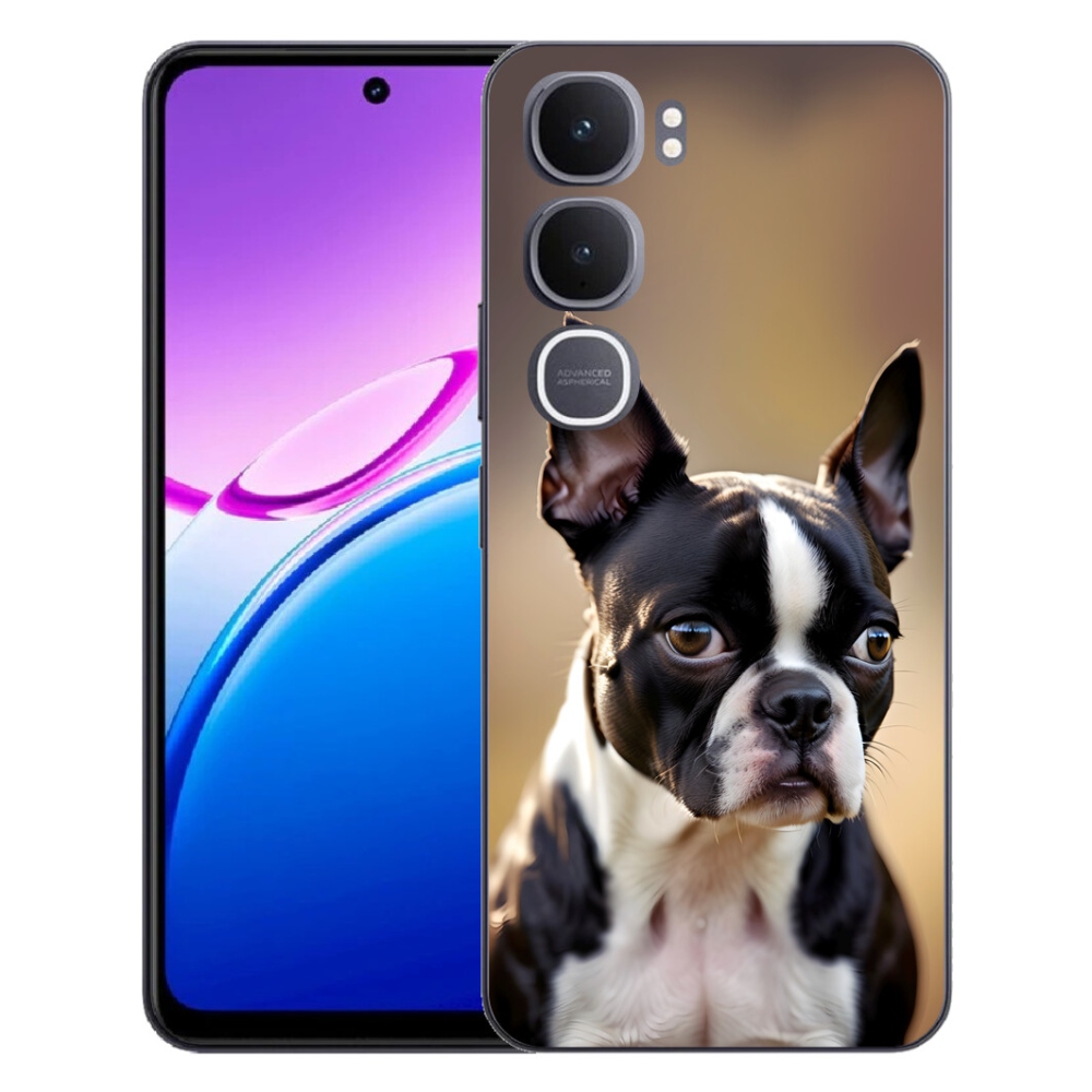Gelový kryt mmCase na Vivo Y31 5G - bostonský teriér