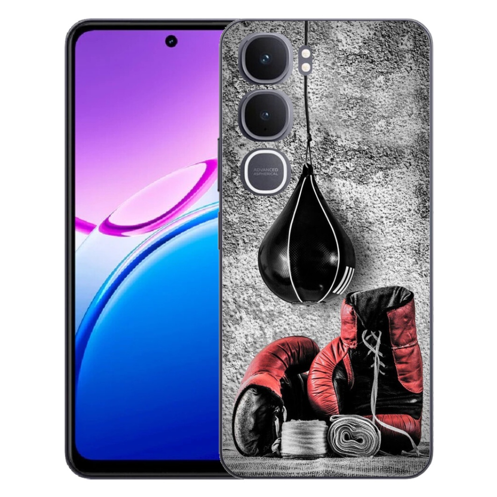 Gelový kryt mmCase na Vivo Y31 5G - boxovací pytel a rukavice