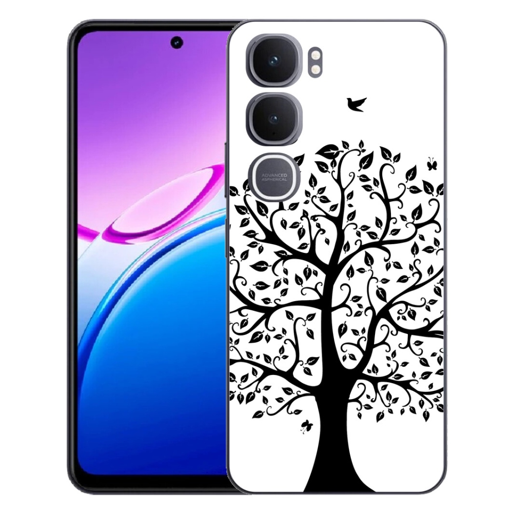 Gelový kryt mmCase na Vivo Y31 5G - černobílý strom