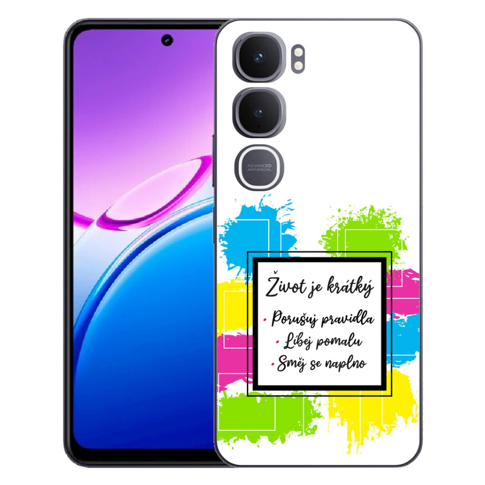 Gelový kryt mmCase na Vivo Y31 5G - citát 5 bílé pozadí