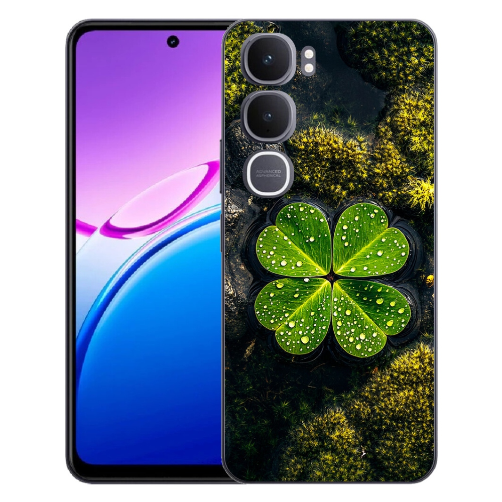 Gelový kryt mmCase na Vivo Y31 5G - čtyřlístek