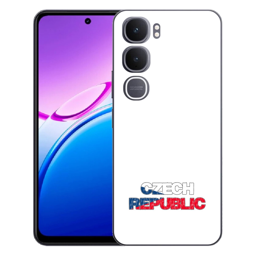 Gelový kryt mmCase na Vivo Y31 5G - Czech Republic bílé pozadí