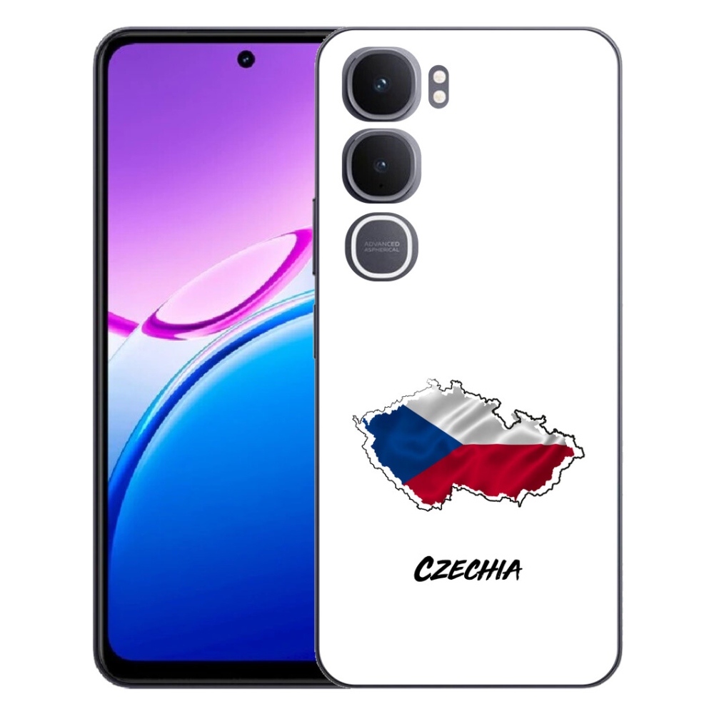Gelový kryt mmCase na Vivo Y31 5G - Czechia bílé pozadí