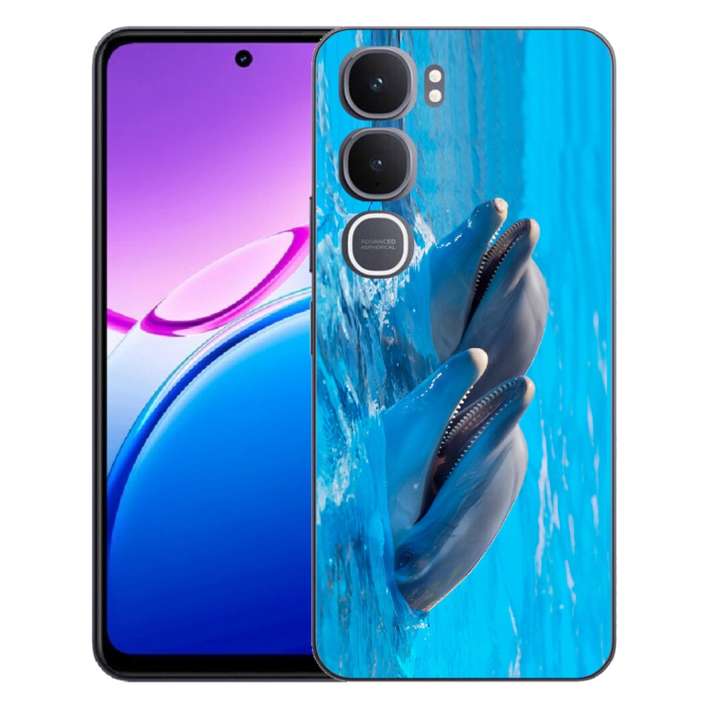Gelový kryt mmCase na Vivo Y31 5G - delfíni