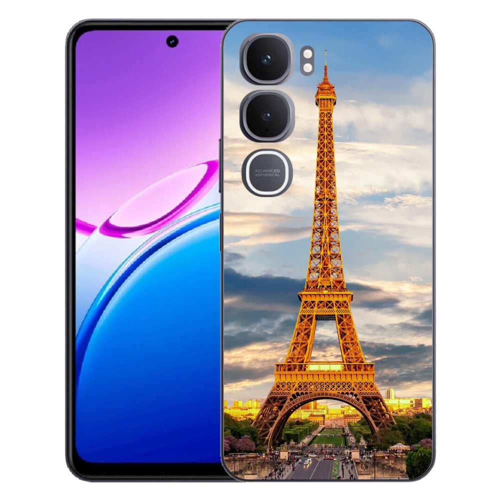 Gelový kryt mmCase na Vivo Y31 5G - eiffelova věž 3