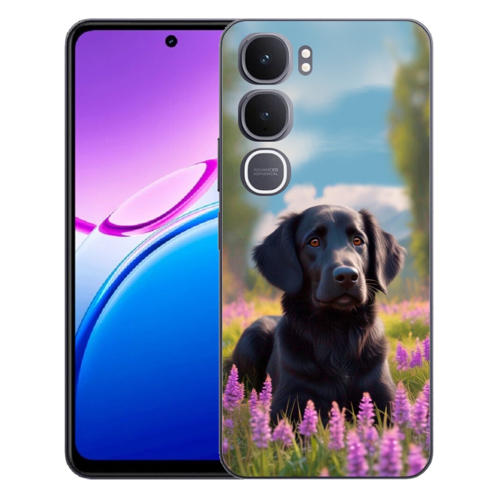 Gelový kryt mmCase na Vivo Y31 5G - elegantní černý retrívr
