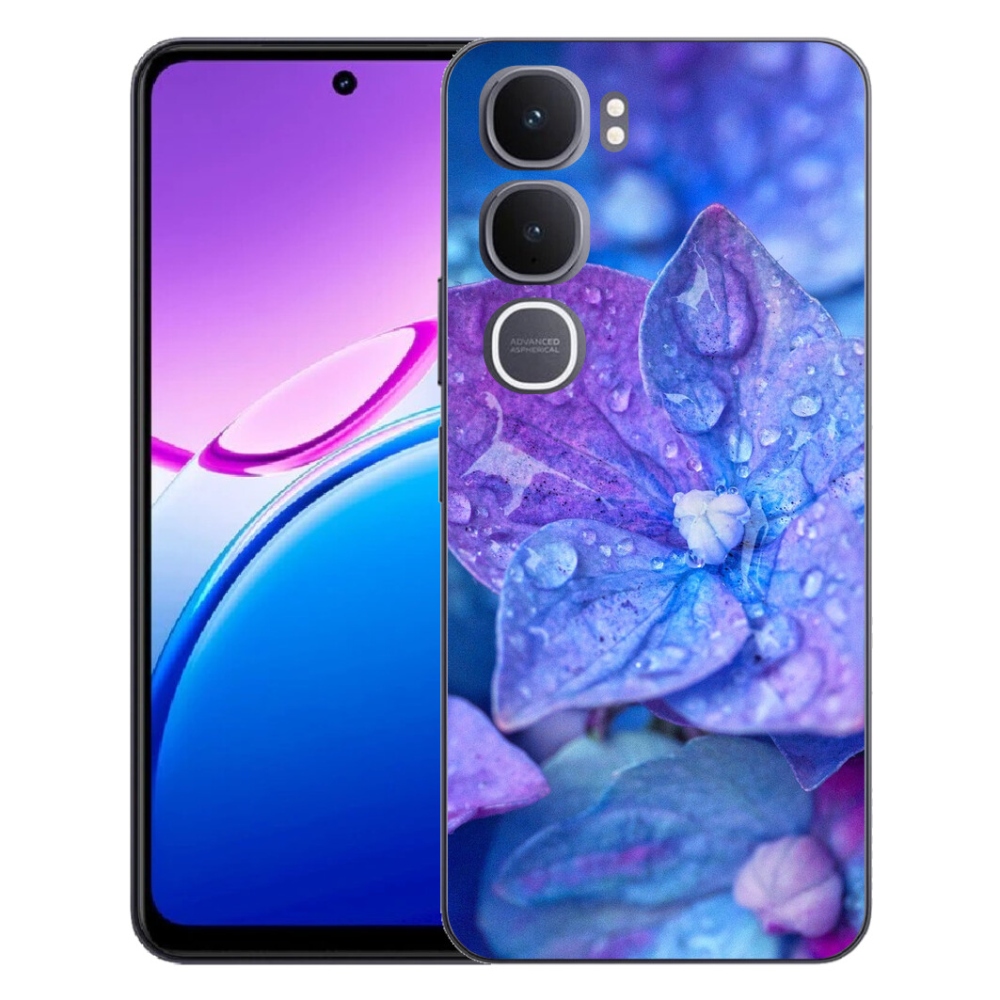 Gelový kryt mmCase na Vivo Y31 5G - fialový květ