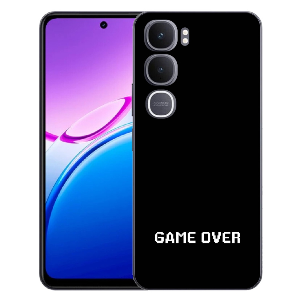 Gelový kryt mmCase na Vivo Y31 5G - game over černé pozadí