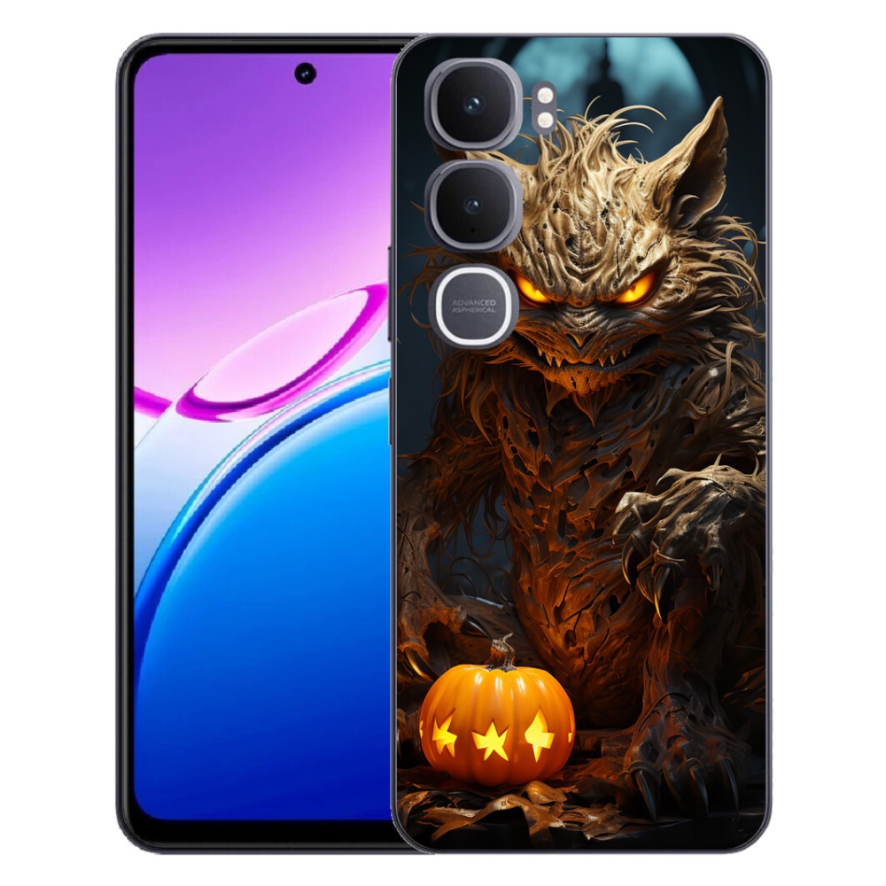Gelový kryt mmCase na Vivo Y31 5G - halloweenská příšera