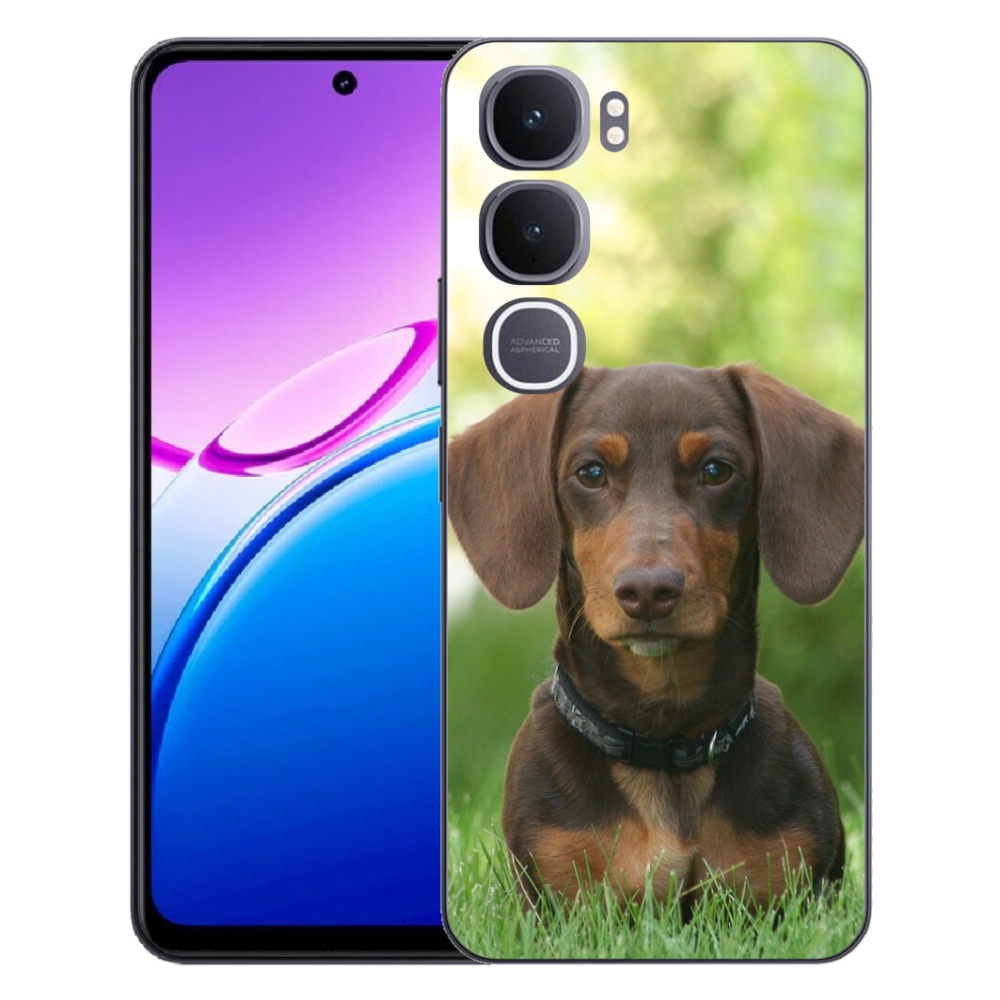 Gelový kryt mmCase na Vivo Y31 5G - hnědý jezevčík