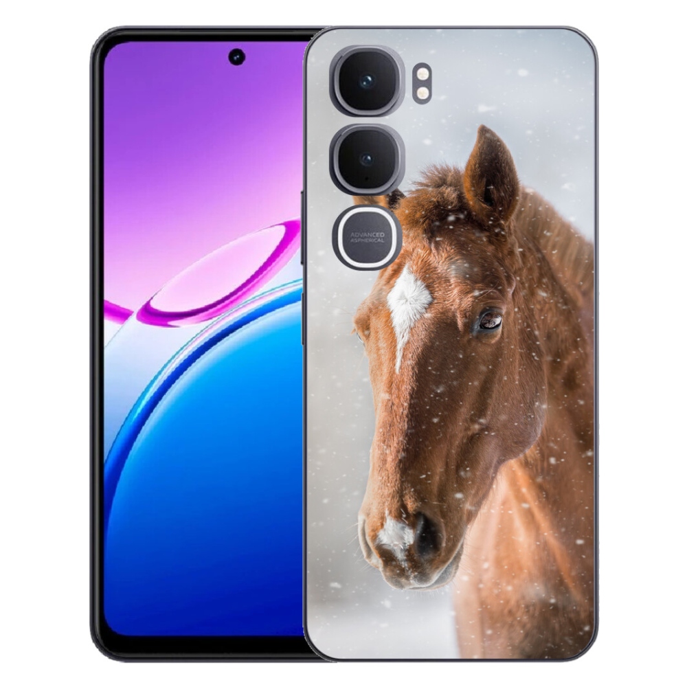 Gelový kryt mmCase na Vivo Y31 5G - hnědý kůň 2