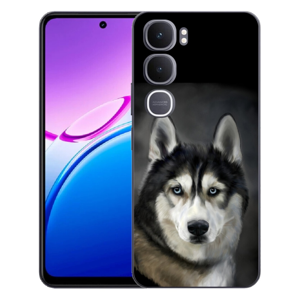 Gelový kryt mmCase na Vivo Y31 5G - husky