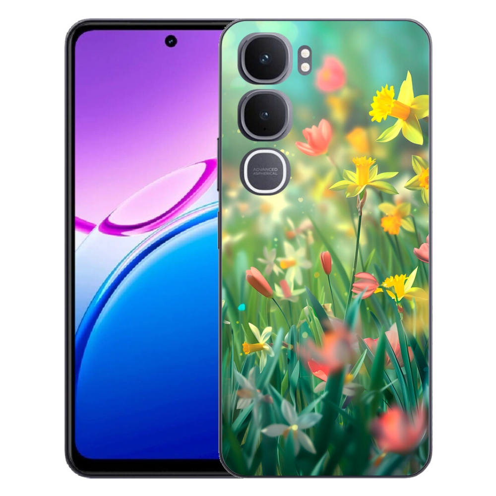 Gelový kryt mmCase na Vivo Y31 5G - jarní květy