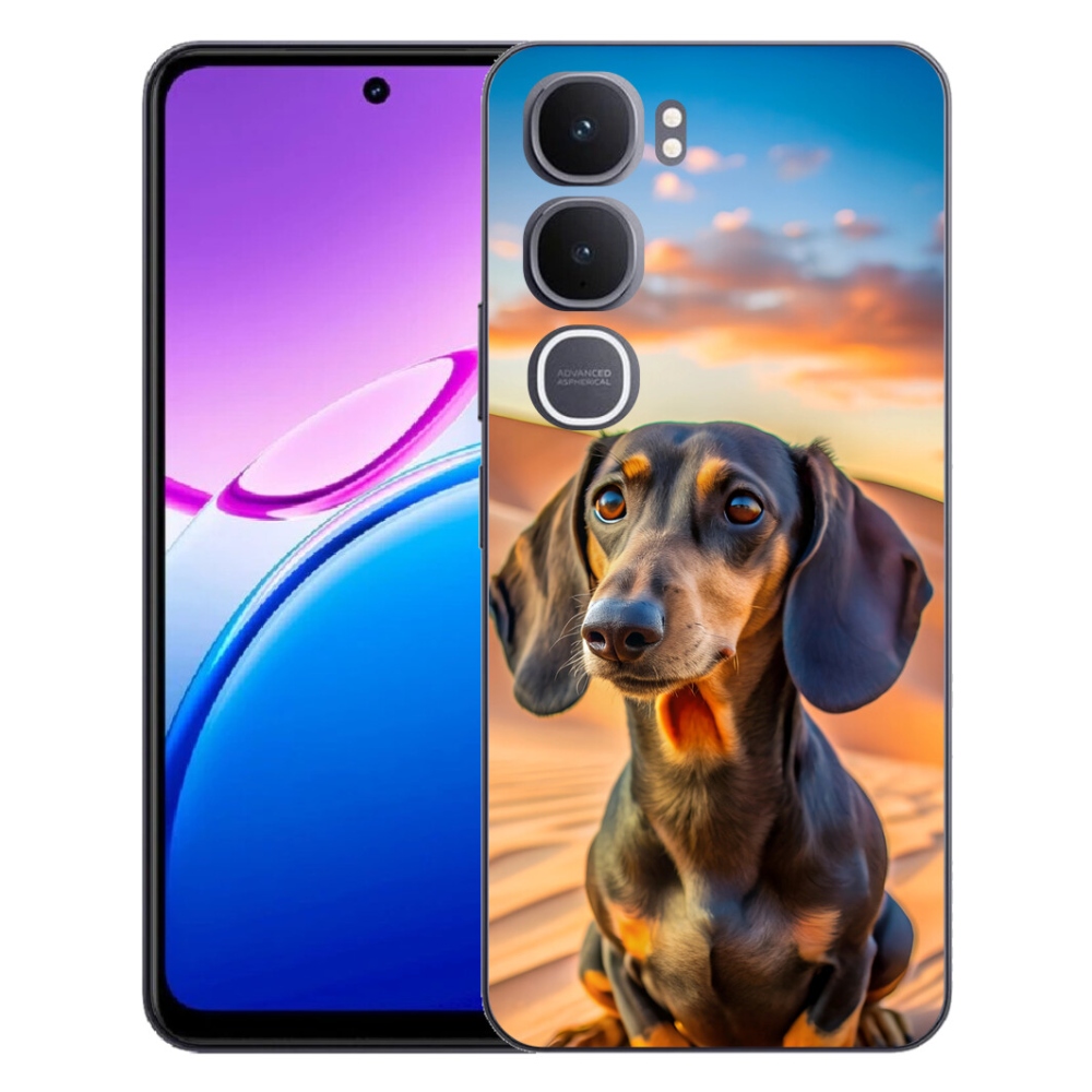 Gelový kryt mmCase na Vivo Y31 5G - jezevčík 3 