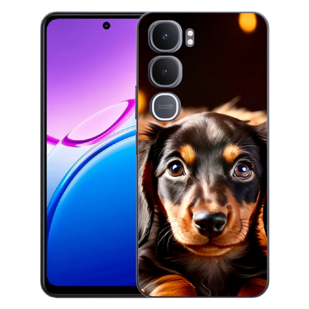 Gelový kryt mmCase na Vivo Y31 5G - jezevčík