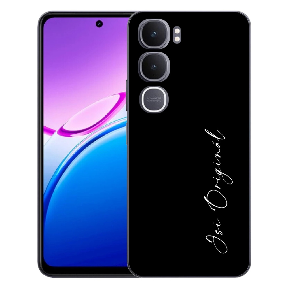 Gelový kryt mmCase na Vivo Y31 5G - jsi originál černé pozadí