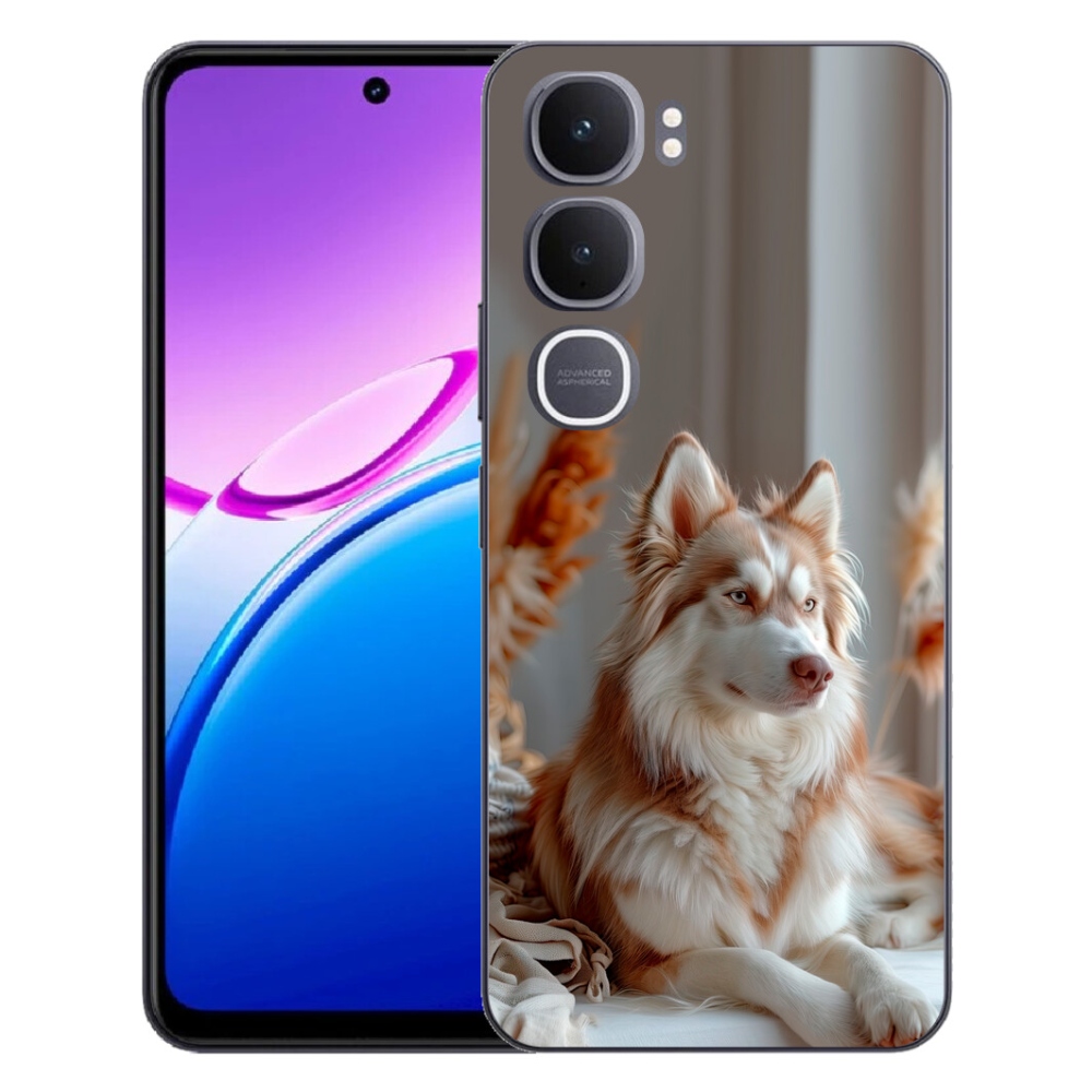 Gelový kryt mmCase na Vivo Y31 5G - klidný sibiřský husky