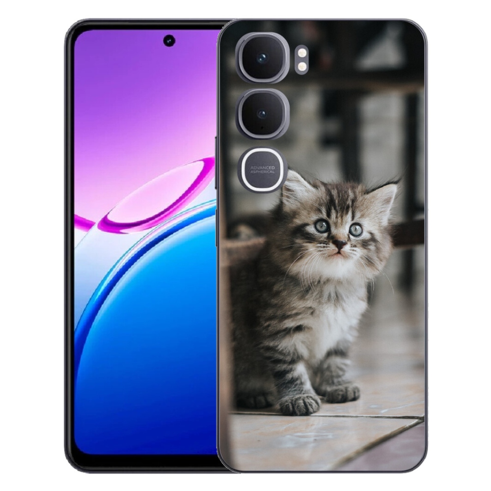 Gelový kryt mmCase na Vivo Y31 5G - koťátko