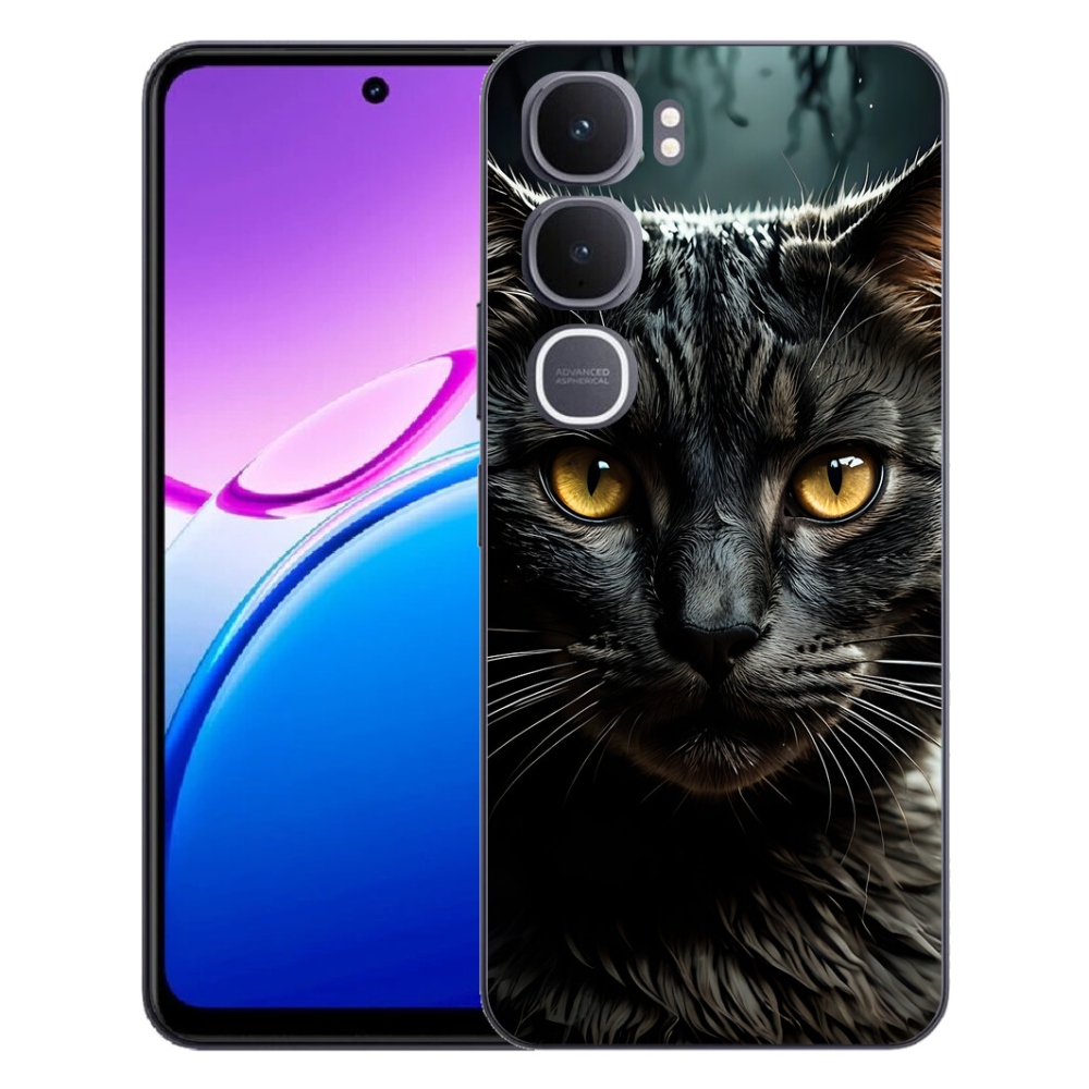 Gelový kryt mmCase na Vivo Y31 5G - kočičí pohled 3