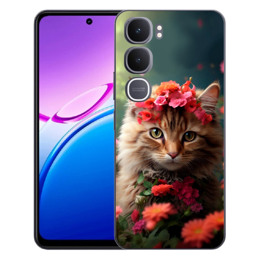 Gelový kryt mmCase na Vivo Y31 5G - kočíčí princezna