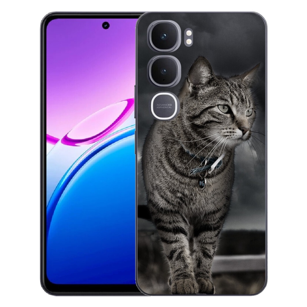 Gelový kryt mmCase na Vivo Y31 5G - kočka