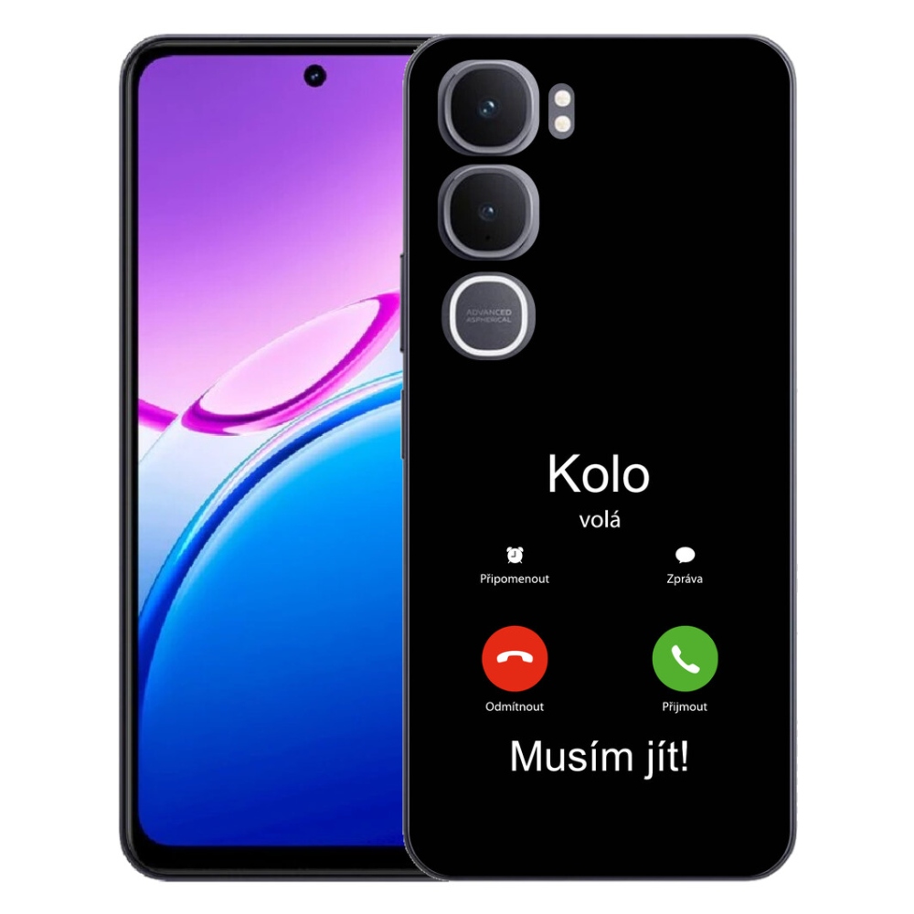 Gelový kryt mmCase na Vivo Y31 5G - kolo volá černé pozadí