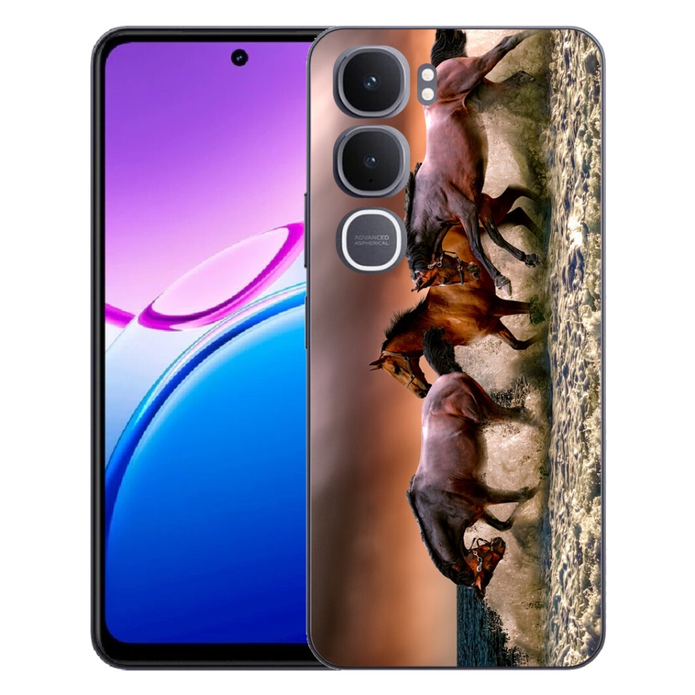 Gelový kryt mmCase na Vivo Y31 5G - koně 1
