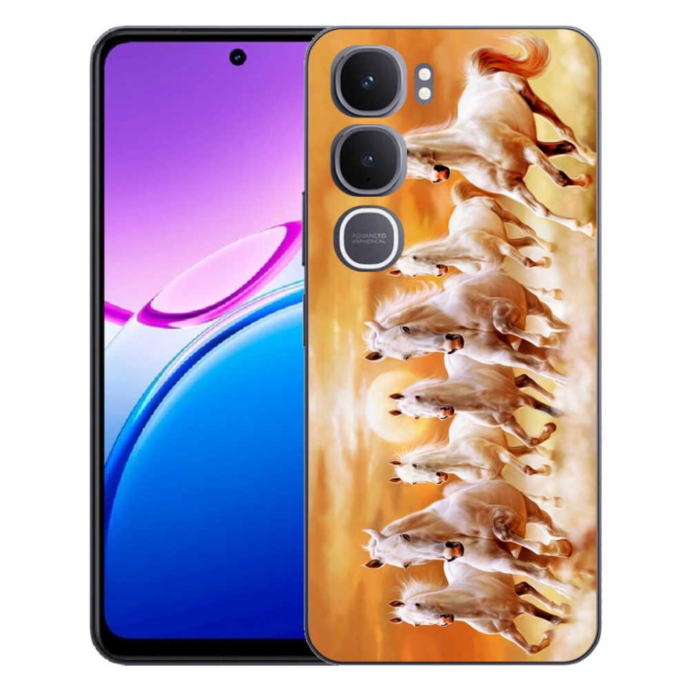 Gelový kryt mmCase na Vivo Y31 5G - koně 2