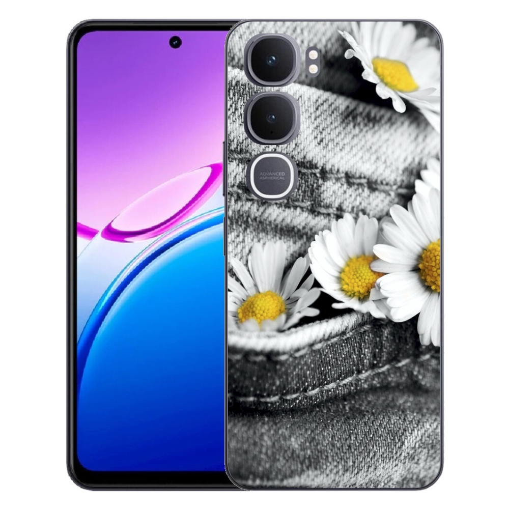 Gelový kryt mmCase na Vivo Y31 5G - kopretiny