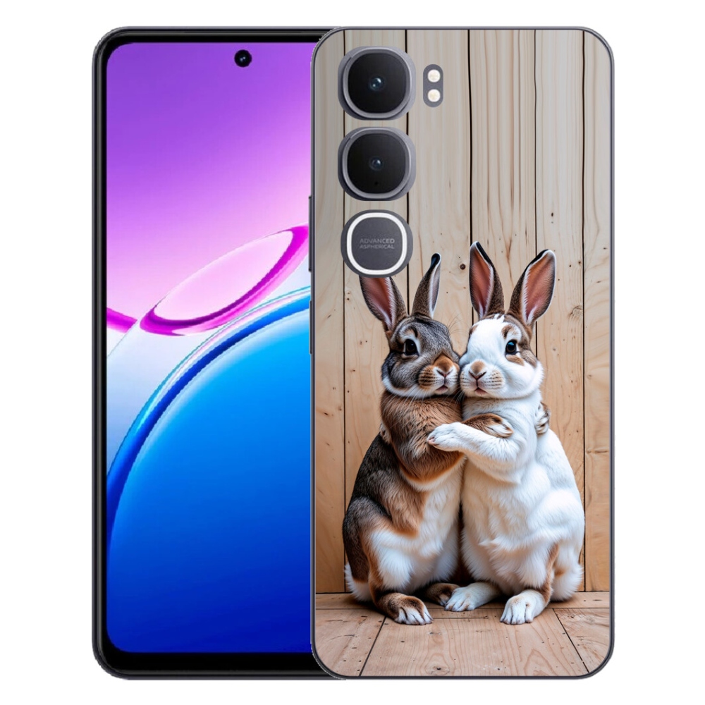 Gelový kryt mmCase na Vivo Y31 5G - králičí pár