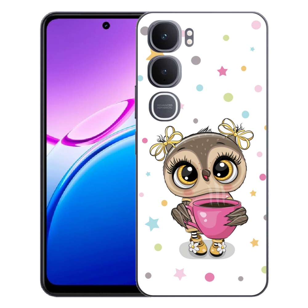 Gelový kryt mmCase na Vivo Y31 5G - kreslená sovička