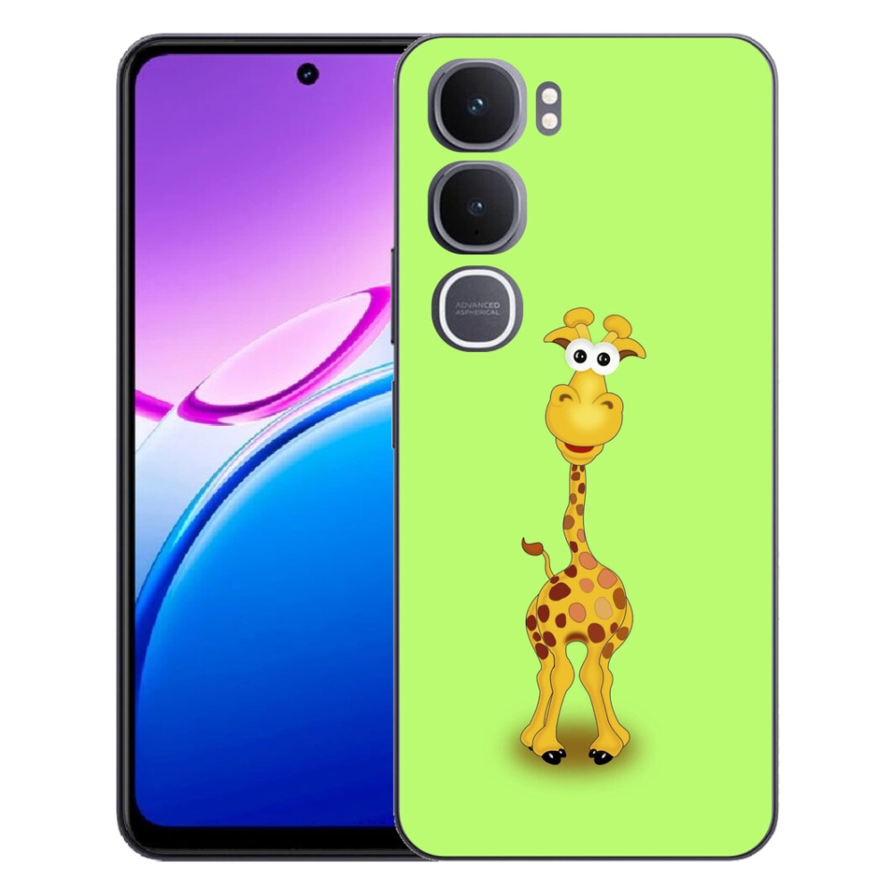Gelový kryt mmCase na Vivo Y31 5G - kreslená žirafa