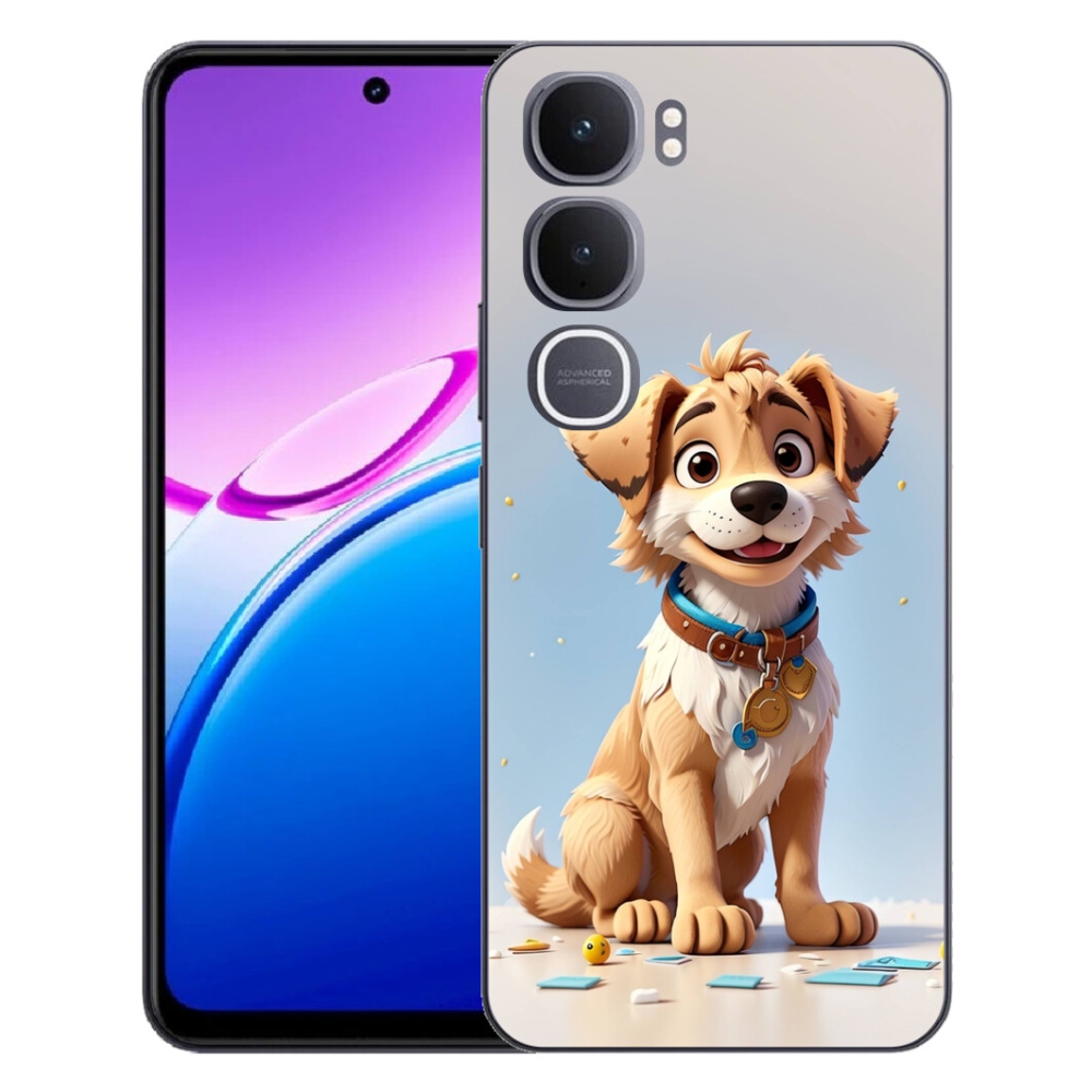 Gelový kryt mmCase na Vivo Y31 5G - kreslené štěně
