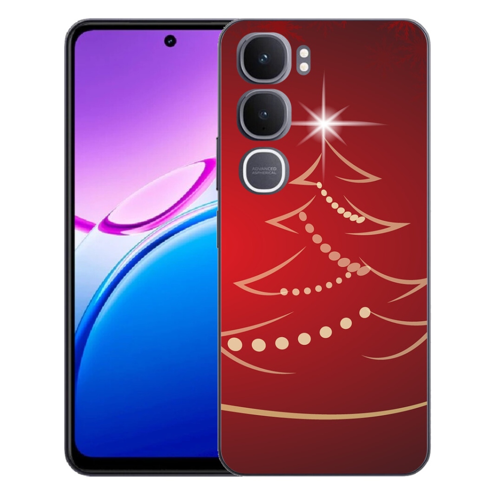 Gelový kryt mmCase na Vivo Y31 5G - kreslený vánoční stromek