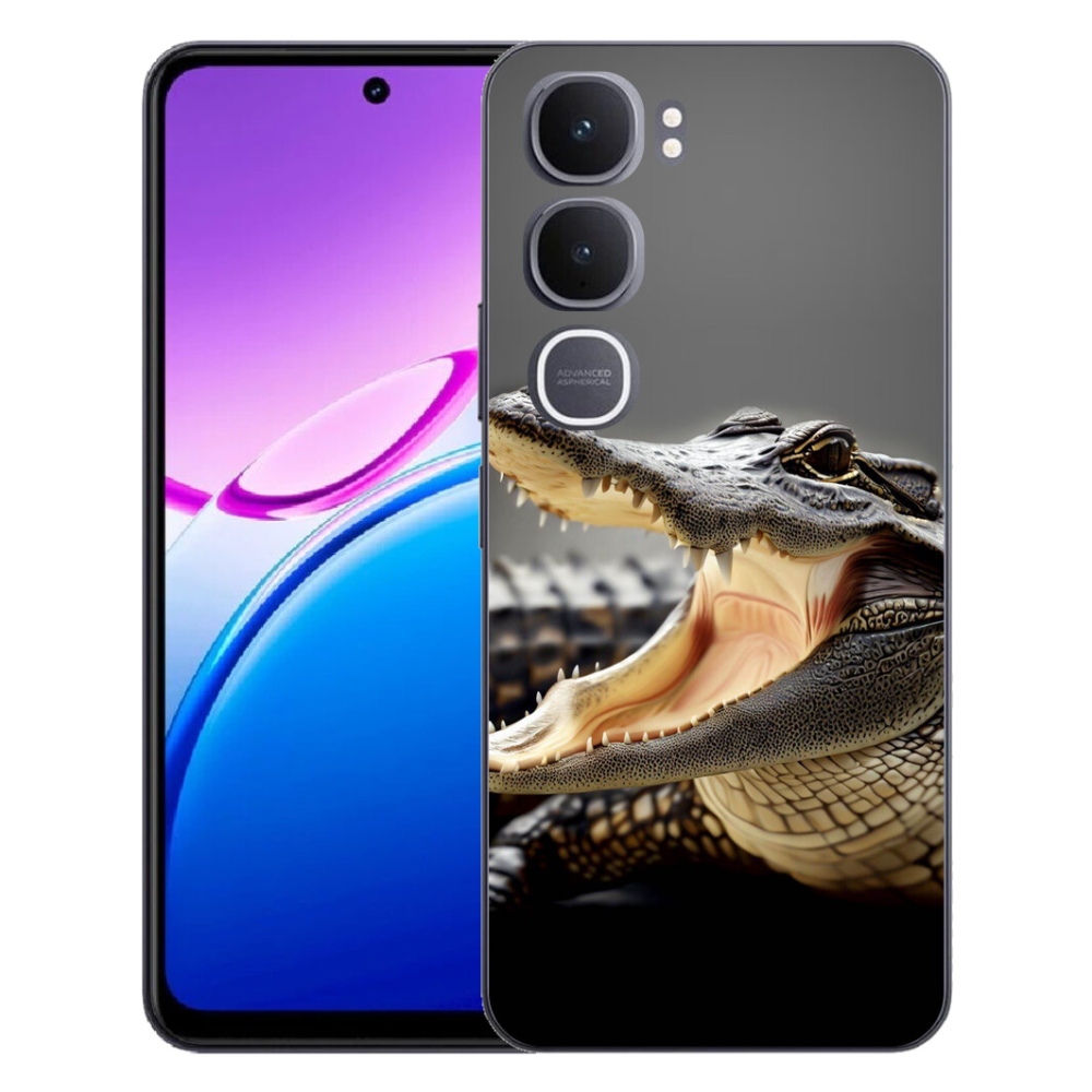 Gelový kryt mmCase na Vivo Y31 5G - krokodýl