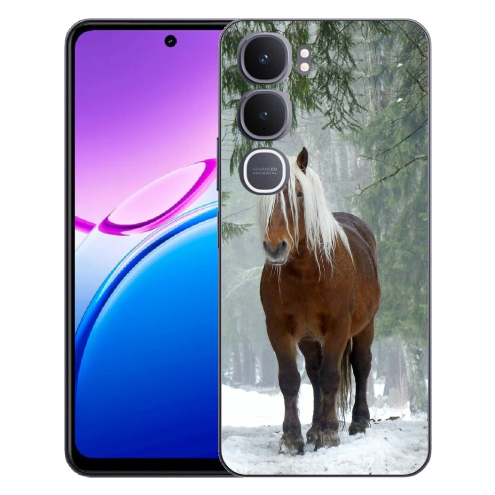 Gelový kryt mmCase na Vivo Y31 5G - kůň v lese