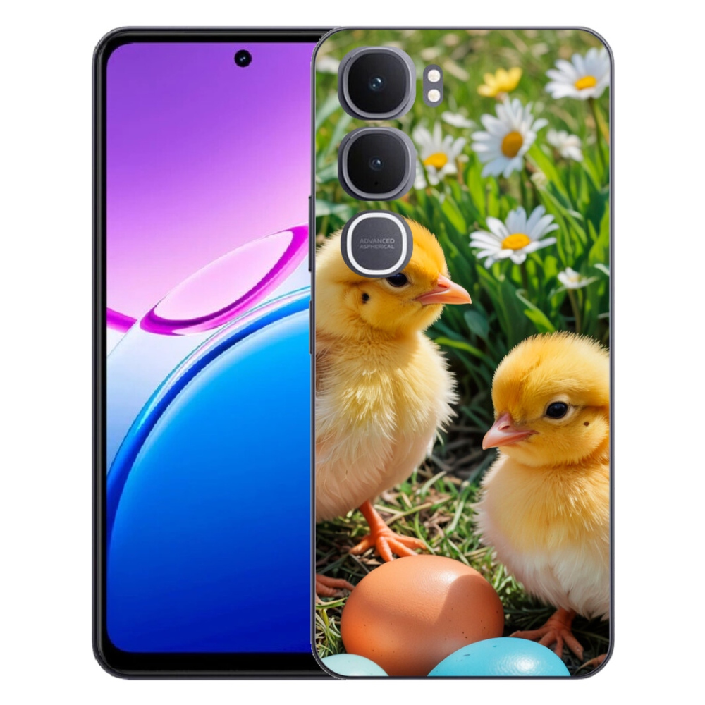 Gelový kryt mmCase na Vivo Y31 5G - kuřátka
