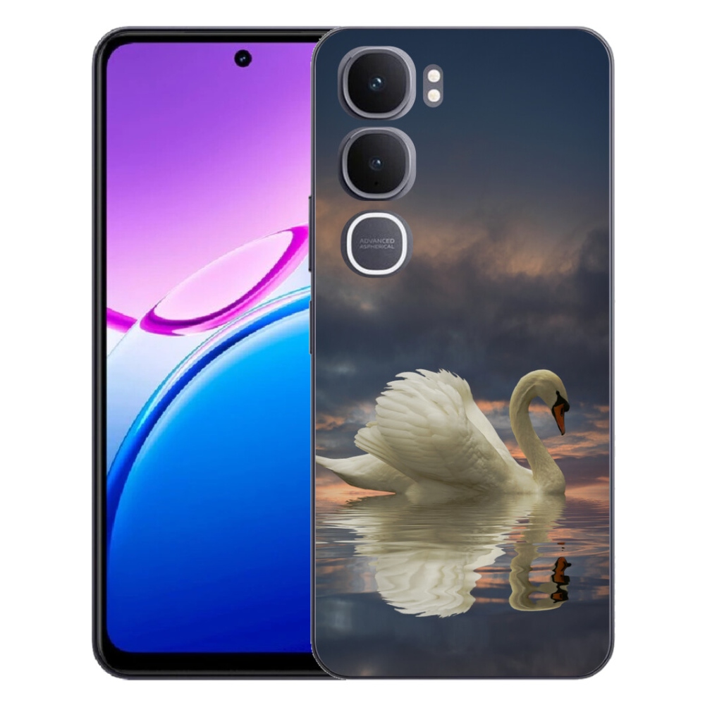 Gelový kryt mmCase na Vivo Y31 5G - labuť